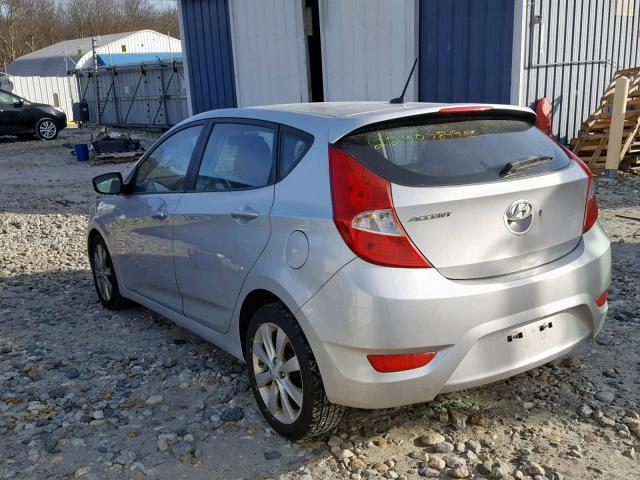 KMHCU5AE1CU055669 - 2012 HYUNDAI ACCENT GLS SILVER photo 3