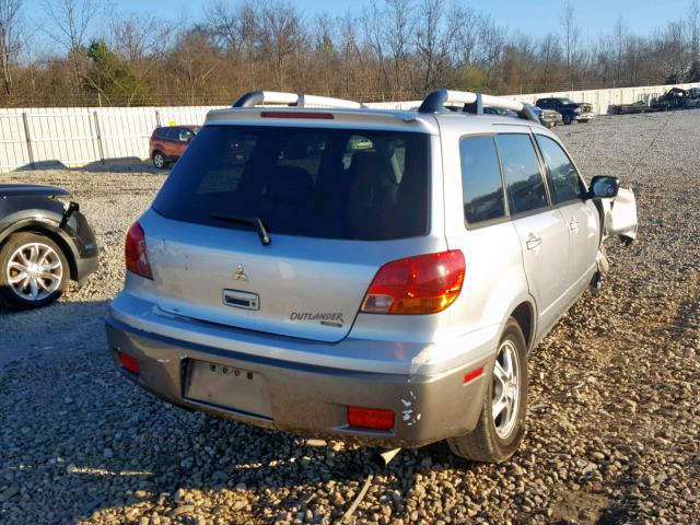 JA4LZ31FX4U038917 - 2004 MITSUBISHI OUTLANDER SILVER photo 4