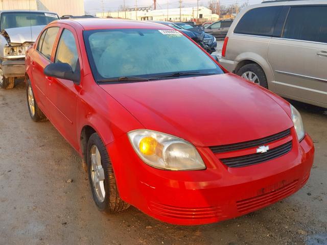 1G1AK52F557666159 - 2005 CHEVROLET COBALT RED photo 1