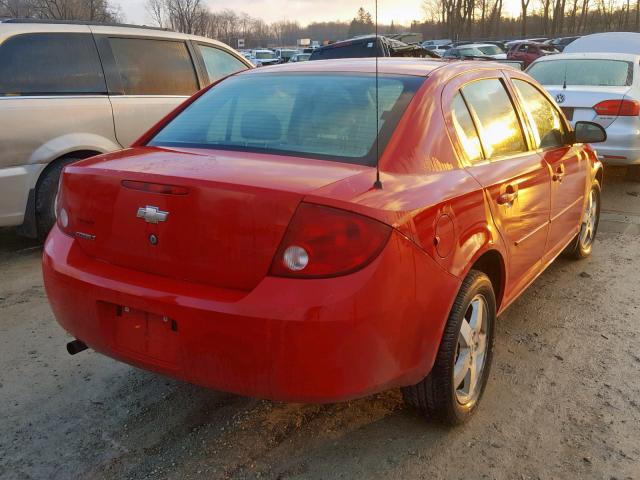 1G1AK52F557666159 - 2005 CHEVROLET COBALT RED photo 4