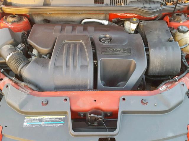 1G1AK52F557666159 - 2005 CHEVROLET COBALT RED photo 7