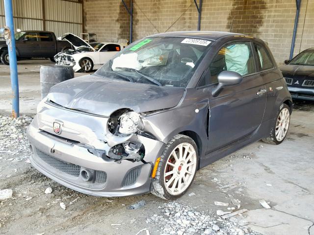 3C3CFFFH0DT620288 - 2013 FIAT 500 ABARTH GRAY photo 2