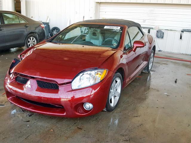 4A3AL25F37E063169 - 2007 MITSUBISHI ECLIPSE SP RED photo 2