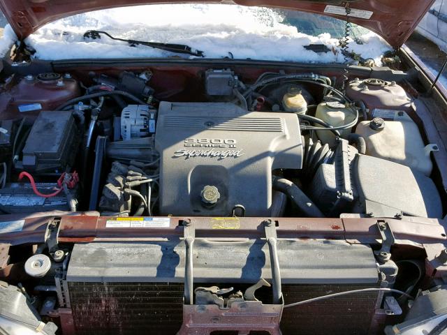 1G4CU5213V4614377 - 1997 BUICK PARK AVENU MAROON photo 7