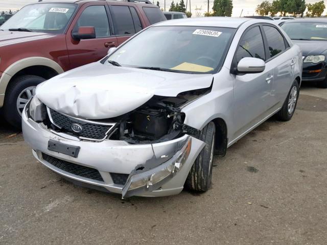 KNAFU4A21D5715610 - 2013 KIA FORTE EX SILVER photo 2