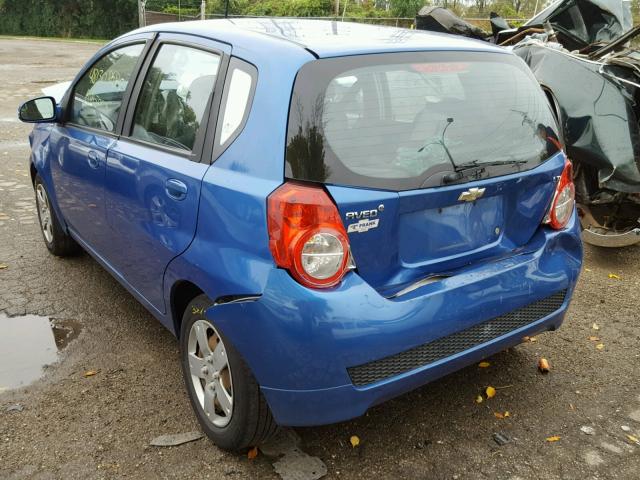 KL1TD66E49B305159 - 2009 CHEVROLET AVEO LS BLUE photo 3