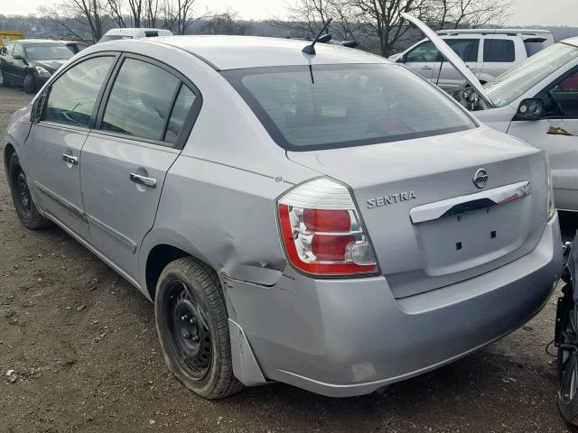 3N1AB6AP8AL687622 - 2010 NISSAN SENTRA 2.0 SILVER photo 3