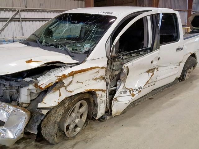 1N6BA07A95N547201 - 2005 NISSAN TITAN XE WHITE photo 10