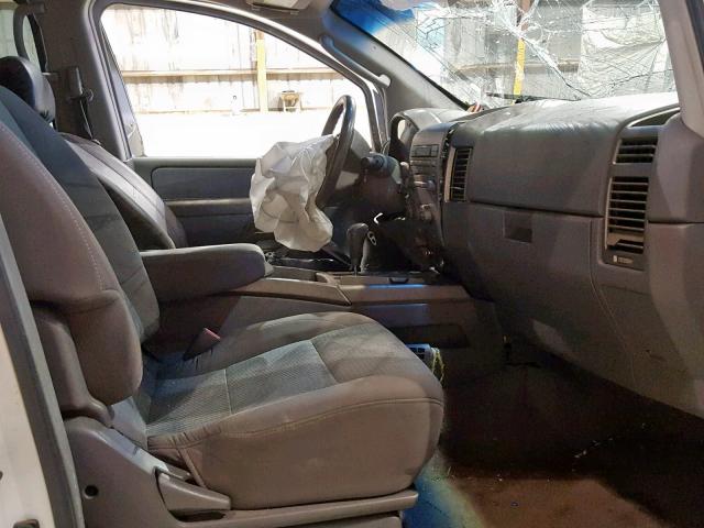 1N6BA07A95N547201 - 2005 NISSAN TITAN XE WHITE photo 5