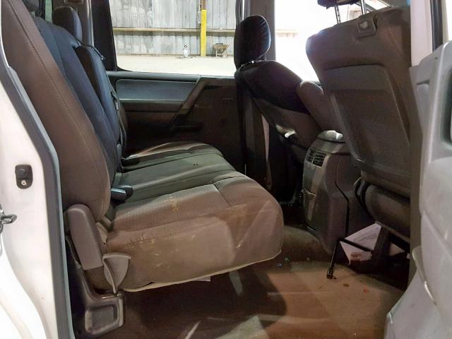 1N6BA07A95N547201 - 2005 NISSAN TITAN XE WHITE photo 6