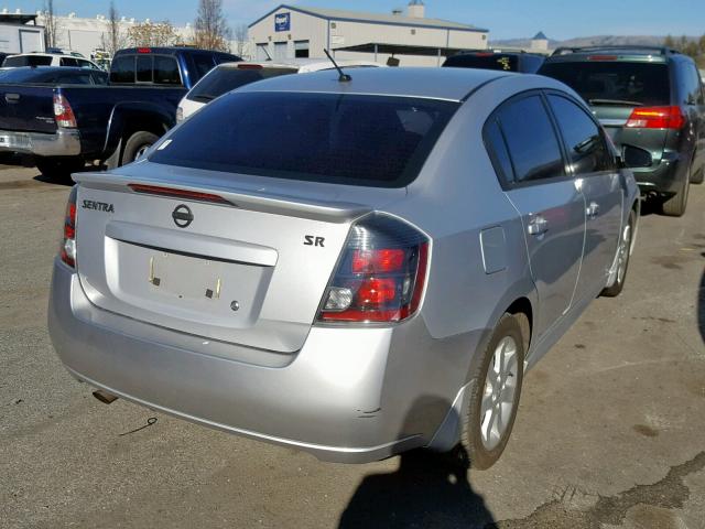 3N1AB6AP2CL764150 - 2012 NISSAN SENTRA 2.0 SILVER photo 4