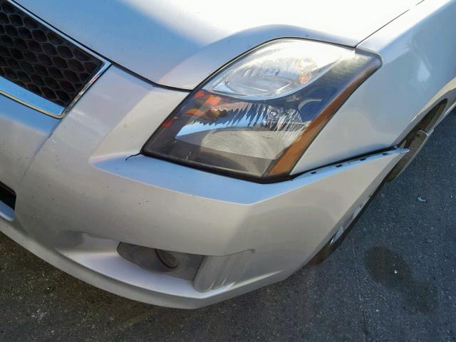 3N1AB6AP2CL764150 - 2012 NISSAN SENTRA 2.0 SILVER photo 9