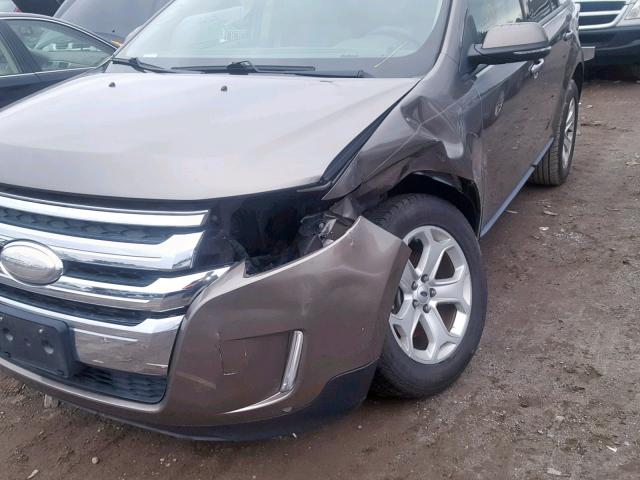 2FMDK4JC7DBE36002 - 2013 FORD EDGE SEL BROWN photo 9