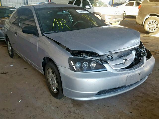 1HGEM21232L052845 - 2002 HONDA CIVIC DX SILVER photo 1