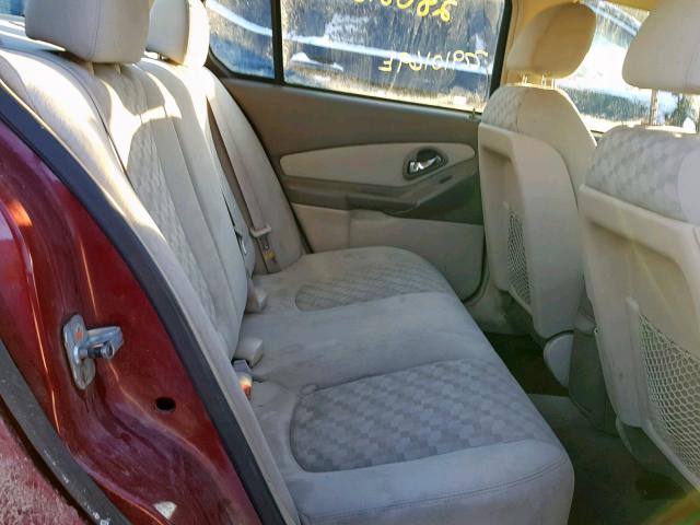 1G1ZT54845F231511 - 2005 CHEVROLET MALIBU LS 勃艮第红 照片 6