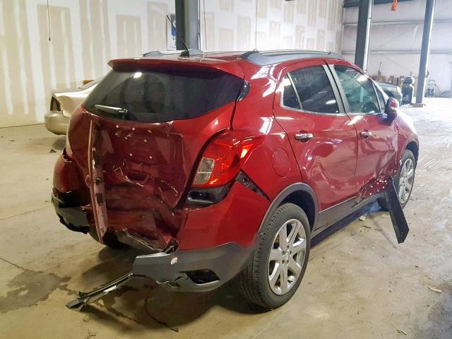 KL4CJGSBXGB545830 - 2016 BUICK ENCORE RED photo 4