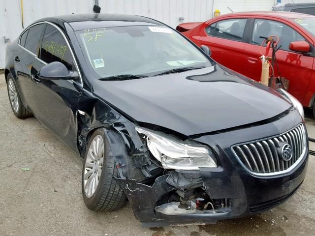 2G4GN5EC7B9177990 - 2011 BUICK REGAL CXL BLACK photo 1