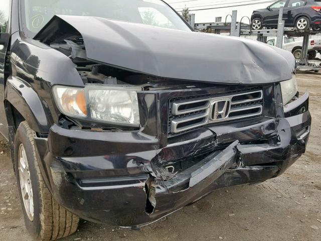2HJYK16528H516143 - 2008 HONDA RIDGELINE შავი ფოტო 9