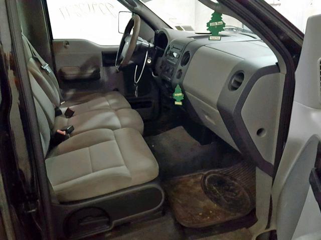 1FTRF12W45NB45405 - 2005 FORD F150 BLACK photo 5
