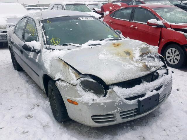 1B3ES26C14D612897 - 2004 DODGE NEON BASE SILVER photo 1