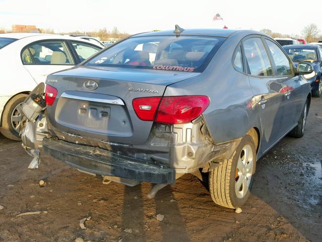 KMHDU4AD5AU195260 - 2010 HYUNDAI ELANTRA BL GRAY photo 4