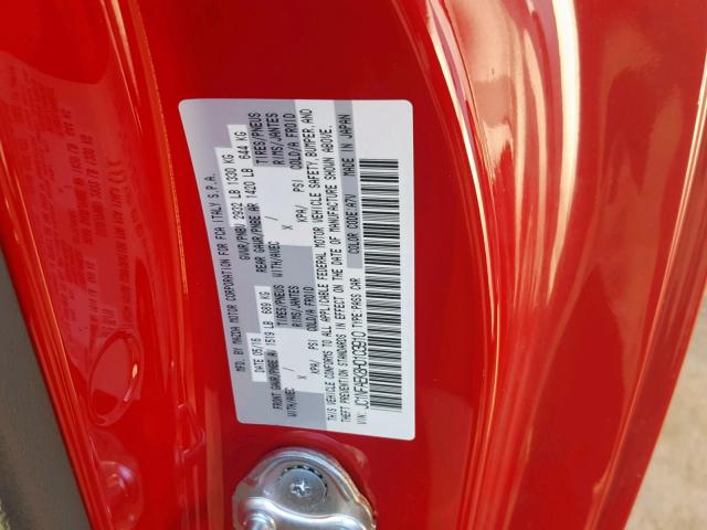 JC1NFAEK8H0103910 - 2017 FIAT 124 SPIDER RED photo 10