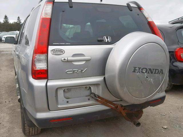 JHLRD78956C810614 - 2006 HONDA CR-V SE SILVER photo 9