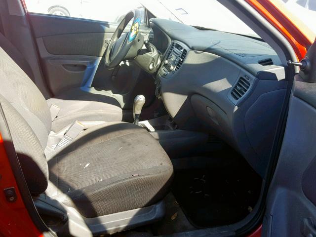 KNADE123876197181 - 2007 KIA RIO BASE RED photo 5