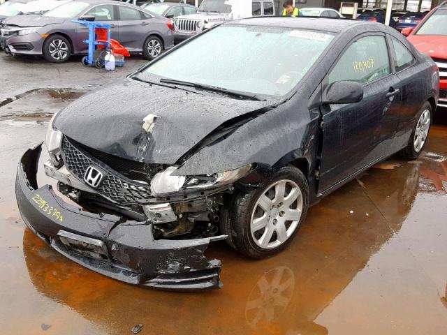 2HGFG1B62AH525959 - 2010 HONDA CIVIC LX BLACK photo 2