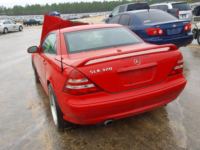 WDBKK65F41F214019 - 2001 MERCEDES-BENZ SLK 320 RED photo 3