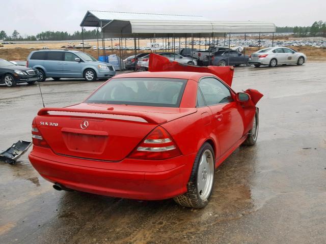 WDBKK65F41F214019 - 2001 MERCEDES-BENZ SLK 320 RED photo 4