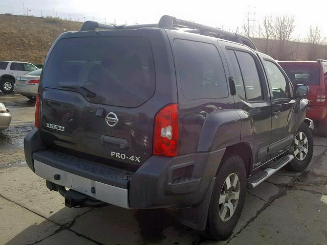 5N1AN0NW1DN824404 - 2013 NISSAN XTERRA X GRAY photo 4