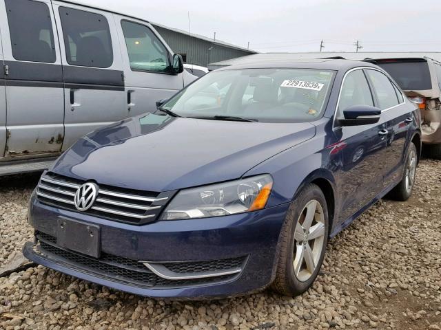 1VWBH7A33CC077478 - 2012 VOLKSWAGEN PASSAT SE BLUE photo 2