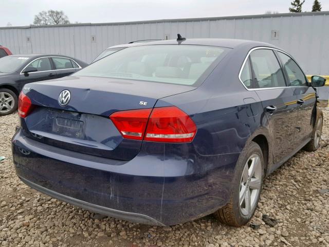 1VWBH7A33CC077478 - 2012 VOLKSWAGEN PASSAT SE BLUE photo 4