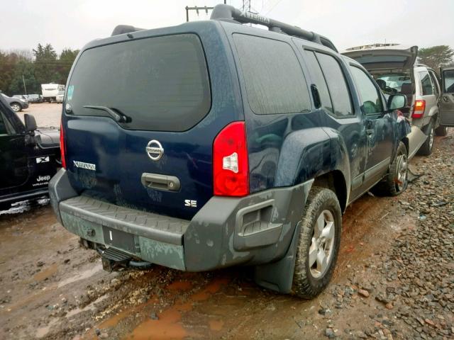 5N1AN08W58C501888 - 2008 NISSAN XTERRA OFF BLUE photo 4