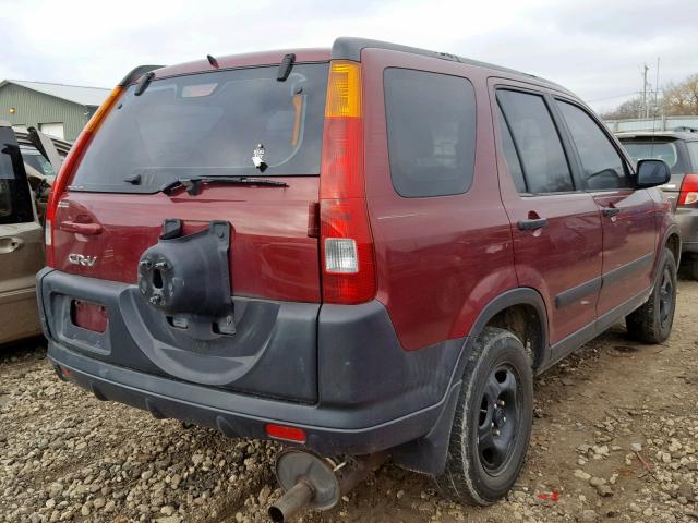 SHSRD78483U121420 - 2003 HONDA CR-V LX RED photo 4