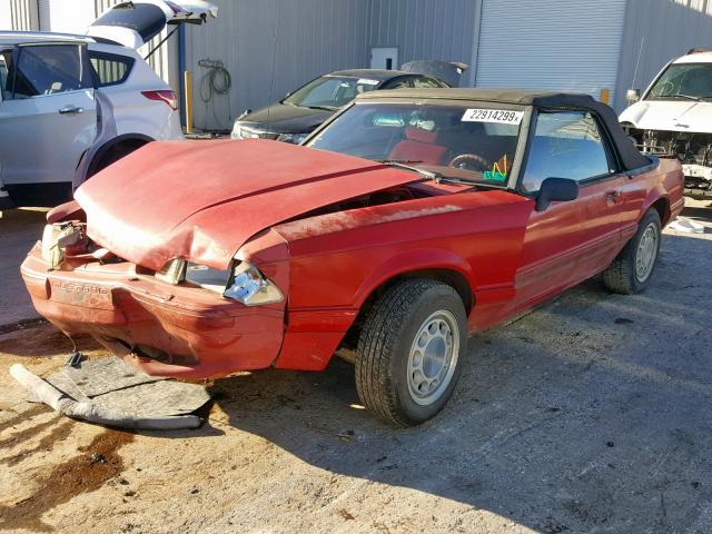 1FACP44M0NF112675 - 1992 FORD MUSTANG LX RED photo 2