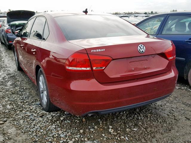 1VWAT7A31FC081057 - 2015 VOLKSWAGEN PASSAT S BURGUNDY photo 3