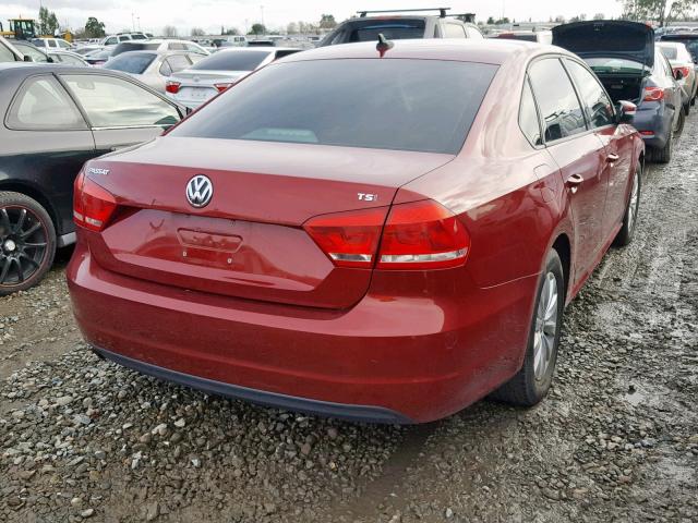 1VWAT7A31FC081057 - 2015 VOLKSWAGEN PASSAT S BURGUNDY photo 4