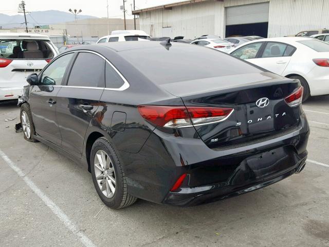 5NPE24AF2JH607676 - 2018 HYUNDAI SONATA SE BLACK photo 3