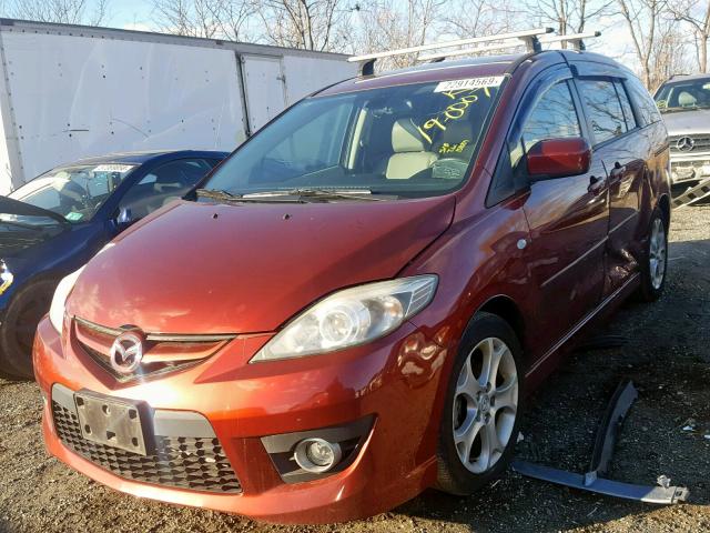 JM1CR29L690338740 - 2009 MAZDA 5 BURGUNDY photo 2