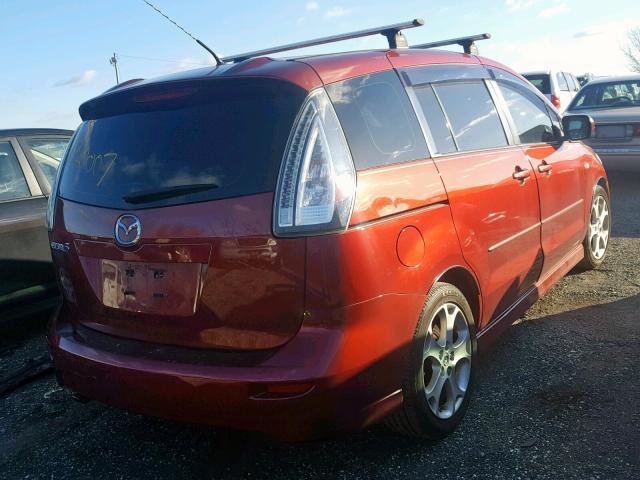 JM1CR29L690338740 - 2009 MAZDA 5 BURGUNDY photo 4