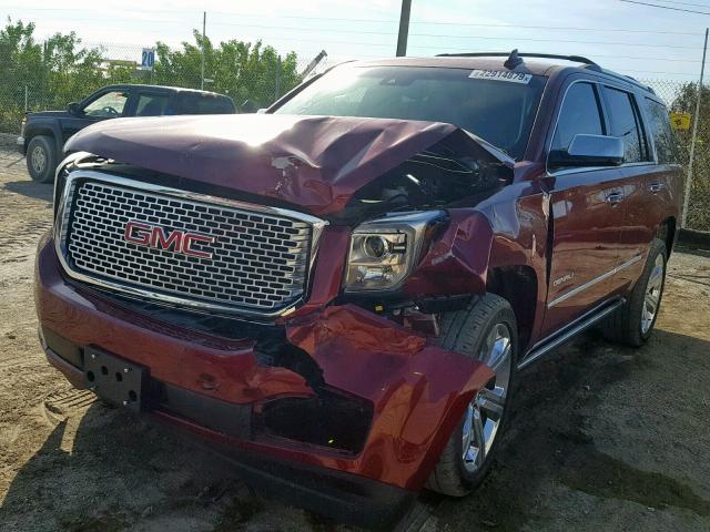 1GKS1CKJ4HR142568 - 2017 GMC YUKON DENA MAROON photo 2