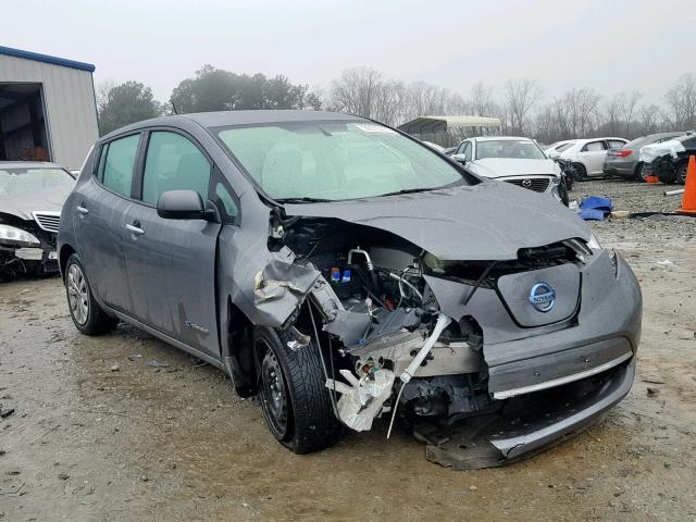 1N4AZ0CP0FC319186 - 2015 NISSAN LEAF S GRAY photo 1