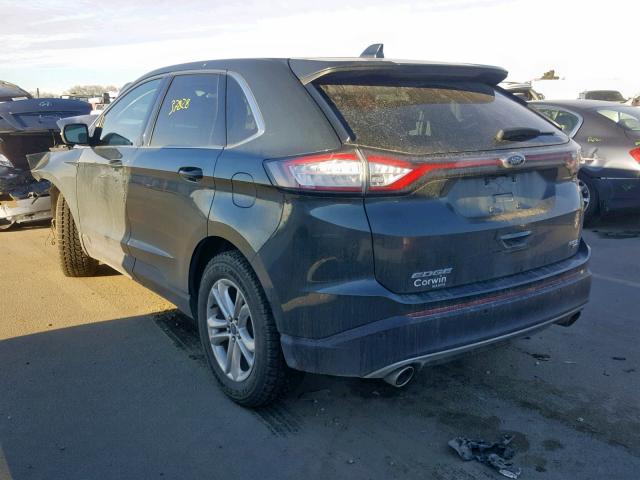 2FMTK4J85FBB95910 - 2015 FORD EDGE SEL CHARCOAL photo 3