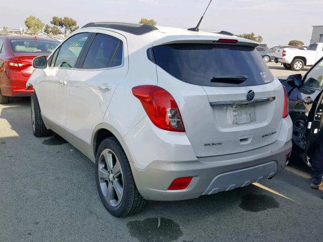 KL4CJASB8EB778941 - 2014 BUICK ENCORE WHITE photo 3