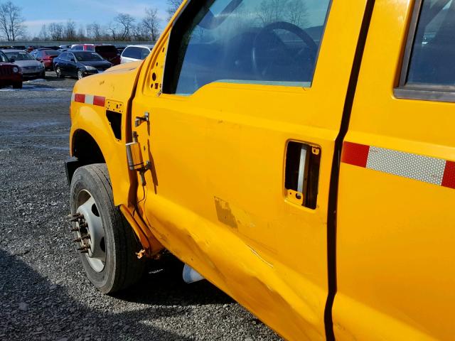 1FDAW56R88EE10058 - 2008 FORD F550 SUPER YELLOW photo 9