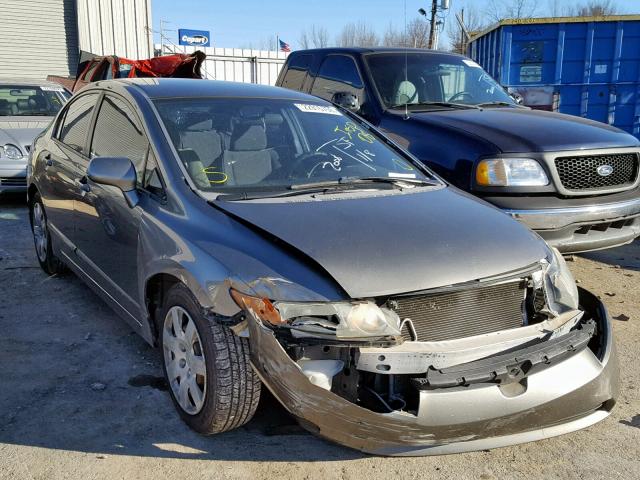 2HGFA16588H335791 - 2008 HONDA CIVIC LX GRAY photo 1