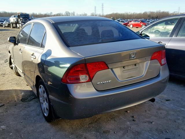 2HGFA16588H335791 - 2008 HONDA CIVIC LX GRAY photo 3