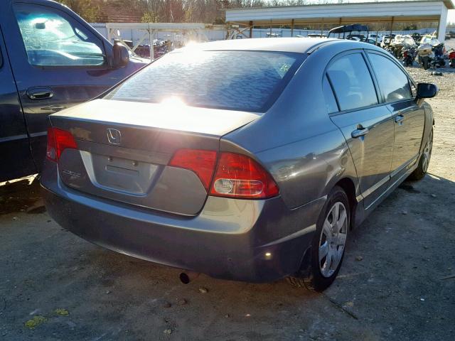 2HGFA16588H335791 - 2008 HONDA CIVIC LX GRAY photo 4